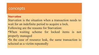 Starvation Example Transaction Comprehensive Guide to Concurrency Control in DBMS: Protocols and ...