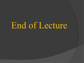 End of Lecture
 