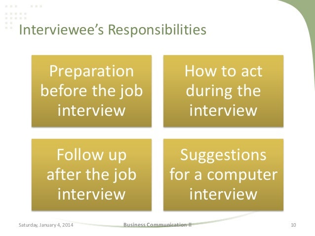 how to act during an interview