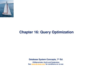 Chapter 16: Query Optimization PowerPoint | PPTX