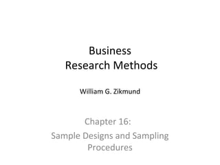 Ch16 sampling design & sampling procedures | PPT