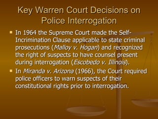 Ch 16 Arrest, Interrogation &amp; ID | PPT