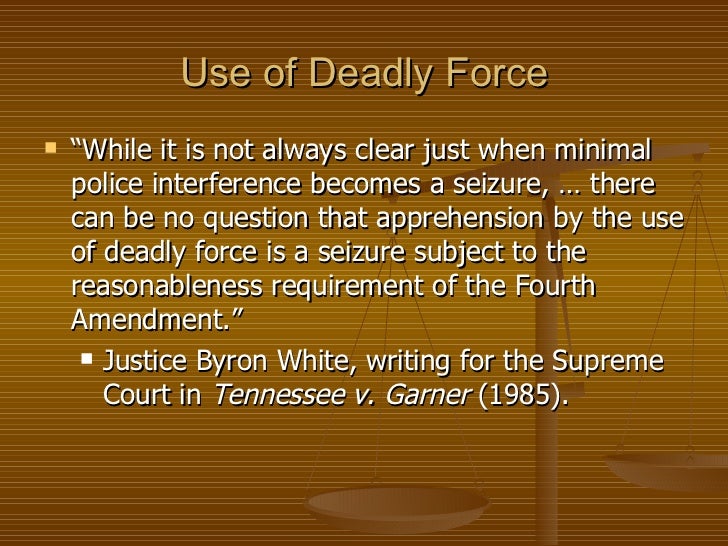 tennessee v garner 1985 essay In 1985, the us supreme court case of tennessee v garner declared the “fleeing felon doctrine” unconstitutional - answered by a verified writer. tennessee v garner 1985 essay In 1985, the us supreme court case of tennessee v garner declared the “fleeing felon doctrine” unconstitutional - answered by a verified writer.