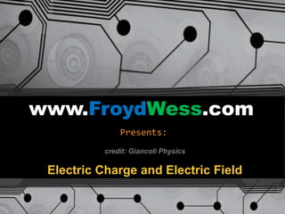www.PinoyBIX.org
Presents:
Electric Charge and Electric Field
credit: Giancoli Physics
 
