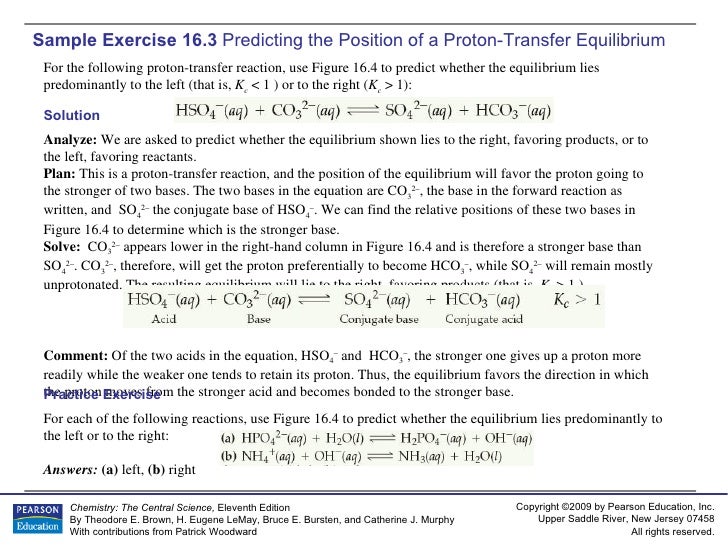 Ap Chemistry Chapter 16 Sample Exercises