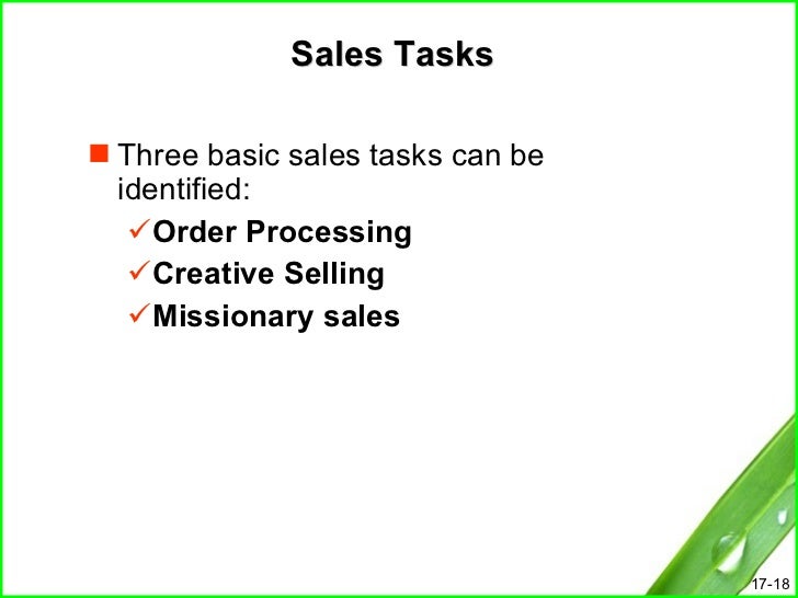 sales tasks