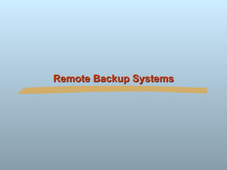 Remote Backup Systems 