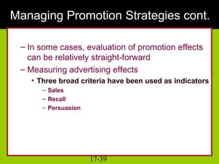 Negative Promotion Ch 17 consumer behavior and promotion strategy | PPT