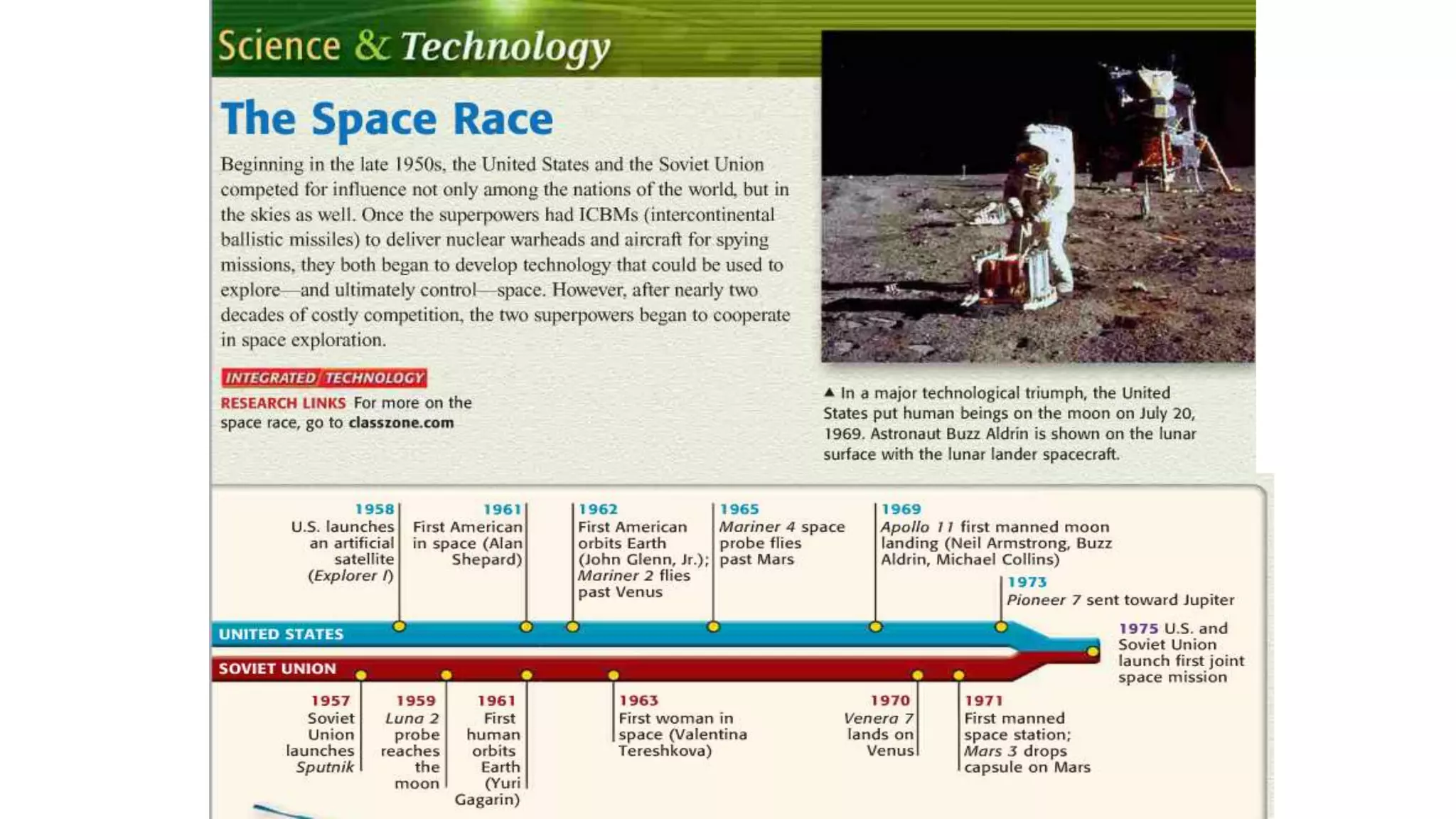 Preparing for a Nuclear Attack
“Duck and cover” air-raid drills were common during the Cold War, even though it is
doubtful that ducking and covering would offer much protection in an actual nuclear attack.
What does this photo suggest about Americans’ fears during the Cold War?
 