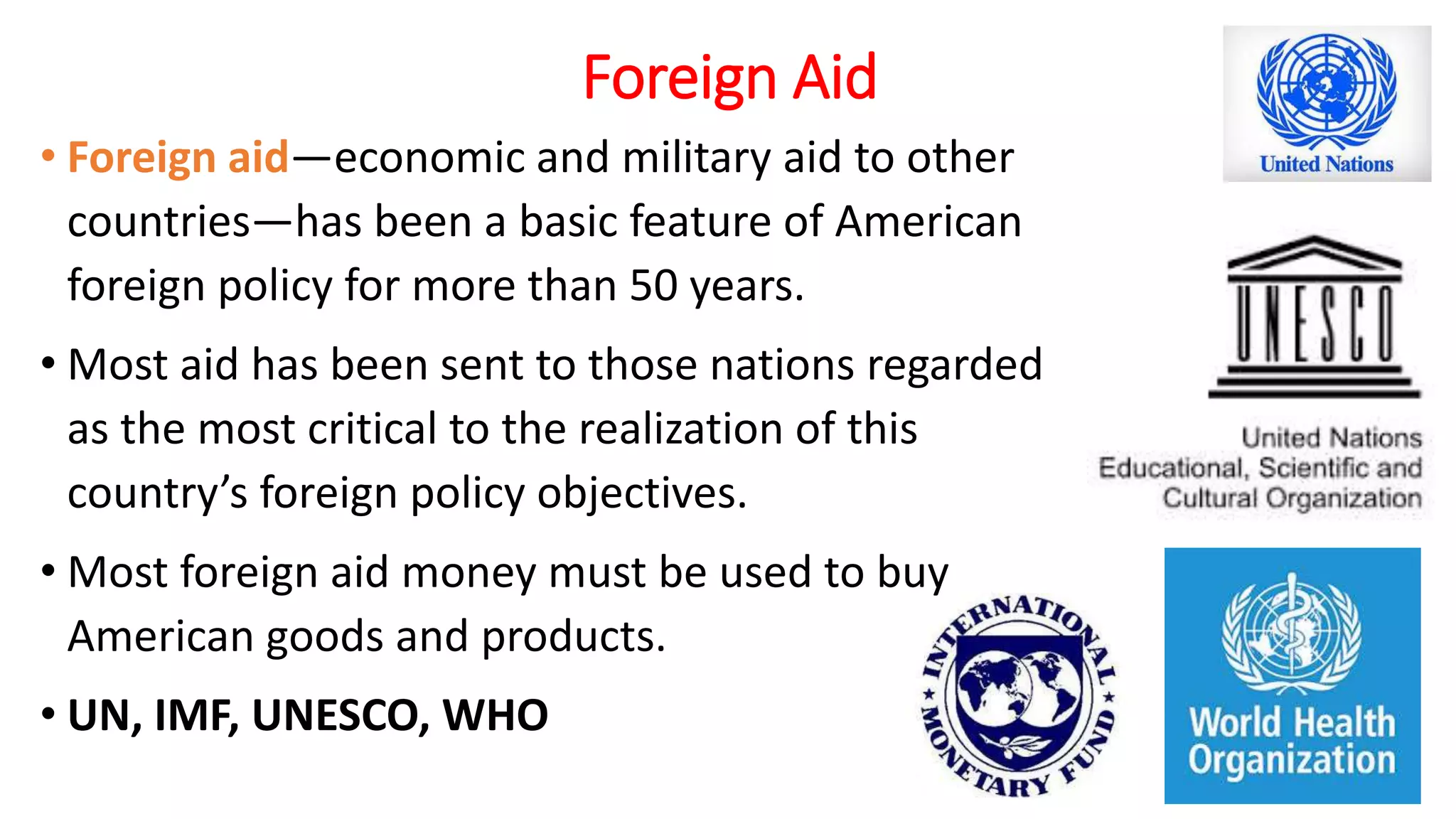 Two New Principles
Deterrence
• Deterrence is the policy of making America and its allies so militarily
strong that their very strength will deter—discourage, or even
prevent—any attack.
Collective Security
• Collective security, approached by the United States following
World War II, involves a world community in which most nations
would agree to act together against any nation that threatened the
peace.
 