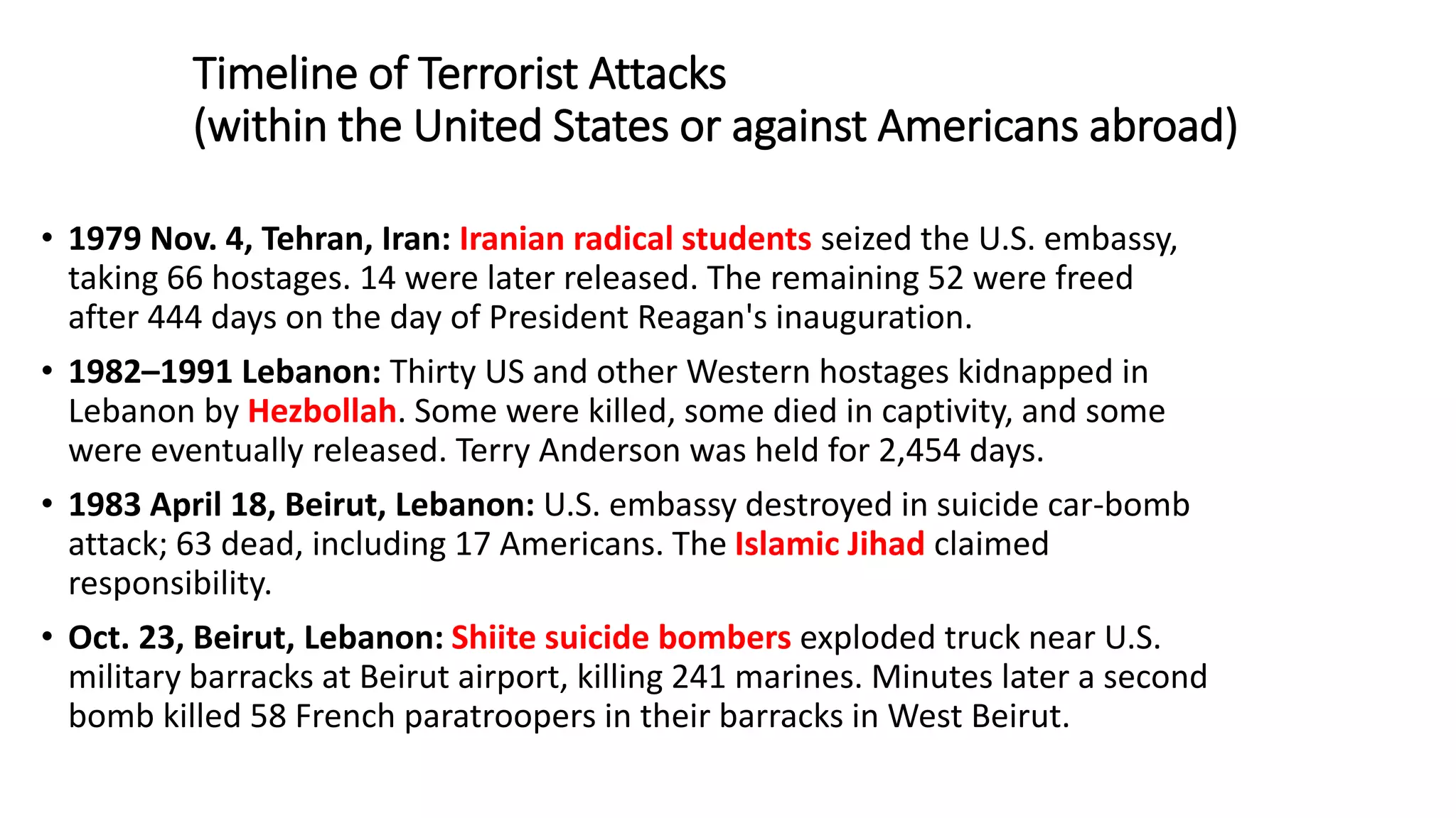 The Cold War with flare ups
 