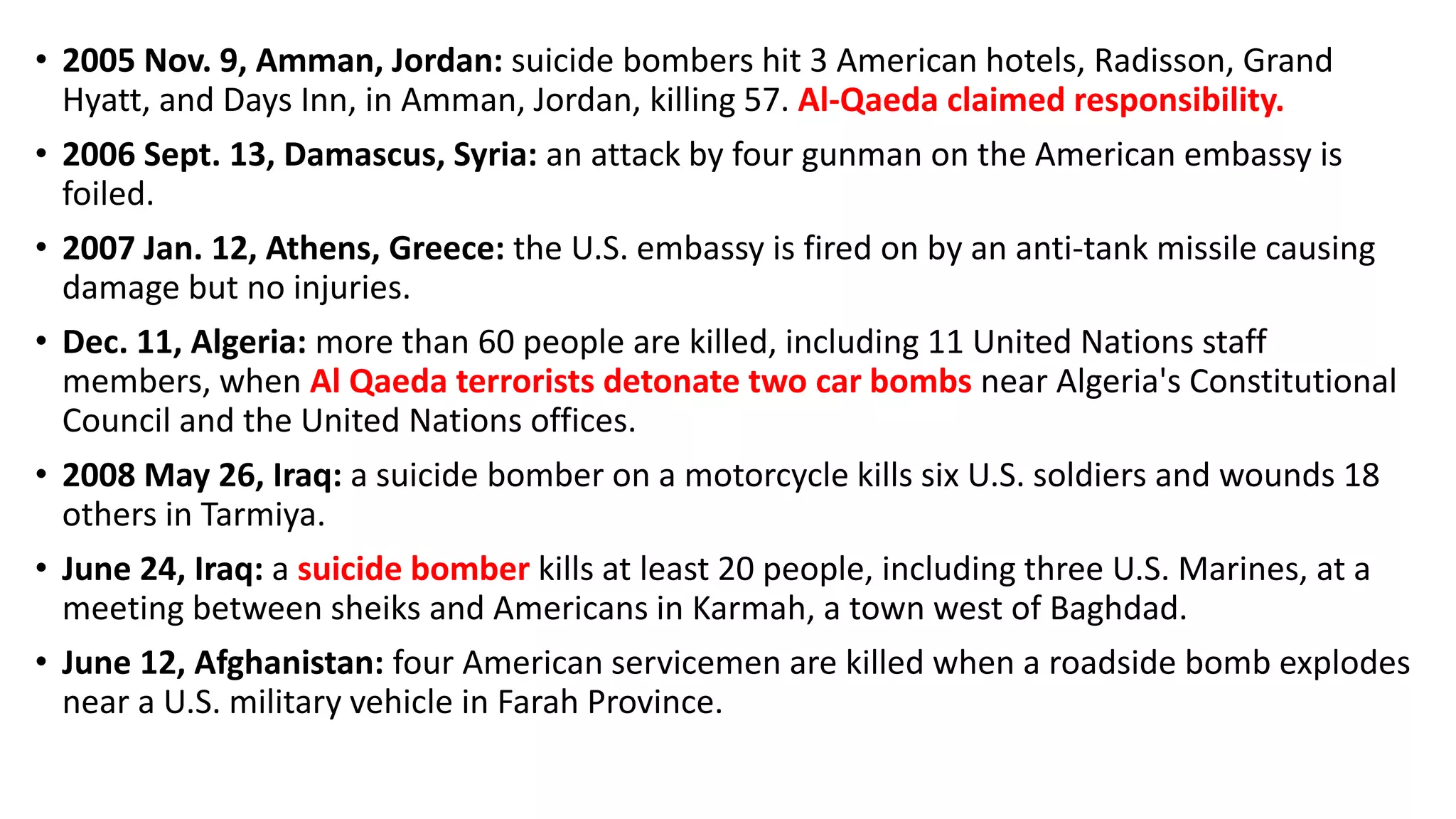 The Warsaw Pact
Members
Soviet Union
Albania, later
withdrew.
Bulgaria
Romania
East Germany
Hungary
Poland
Czecho-slovakia
The Warsaw Pact or Warsaw Treaty, officially named the
Treaty of friendship, co-operation and mutual assistance, was
a military alliance of the Eastern European Eastern Bloc
countries, who intended to organize against the perceived
threat from the NATO alliance (which had been established in
1949). The creation of the Warsaw Pact was prompted by the
integration of a "re-militarized" West Germany into NATO via
ratification of the Paris Agreements. The Warsaw treaty was
drafted by Nikita Khrushchev in 1955 and signed in Warsaw on
May 14, 1955.
 