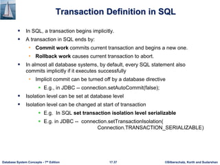 ch17_Transaction management in Database Management System | PPTX