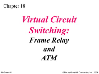 Chapter 18

              Virtual Circuit
                Switching:
                Frame Relay
                   and
                   ATM
McGraw-Hill              ©The McGraw-Hill Companies, Inc., 2004
 