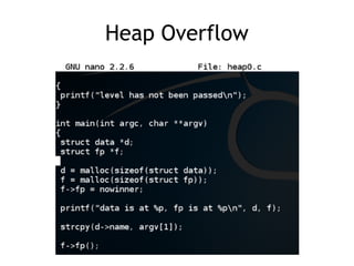 Heap Overflow
 