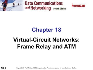 18.1
Chapter 18
Virtual-Circuit Networks:
Frame Relay and ATM
Copyright © The McGraw-Hill Companies, Inc. Permission required for reproduction or display.
 