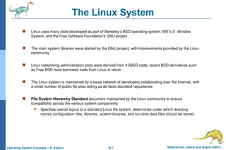 ch18 Operating System The Linux System C | PPT