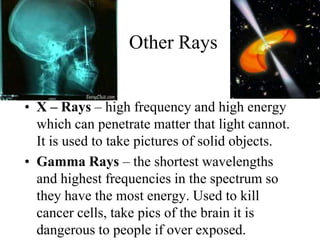 People Using Gamma Rays Ch 18 2 electromagnetic spectrum | PPT