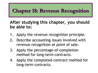 Revenue recognition intermediate accounting | PPT