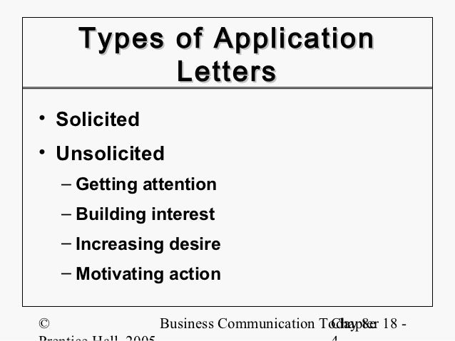 ch 18 2 which of the following is a tip for getting attention in a solicited application letter