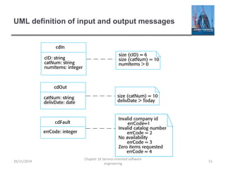 UML definition of input and output messages
26/11/2014
Chapter 18 Service-oriented software
engineering
51
 
