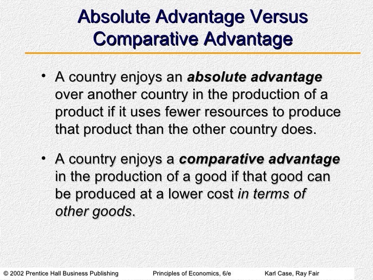 absolute advantage