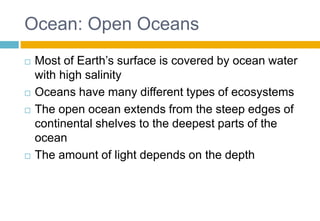 Open Ocean Rules Example Chapter 19.2: Aquatic Ecossytems | PPTX