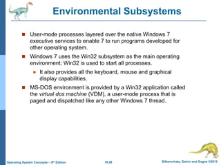 Windows Soviet 7 ch19.ppt, windows 7,History Design Principles System Components ...