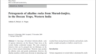 Lamprophyres-Indian occurrencesLamprophyres-Indian occurrences
 