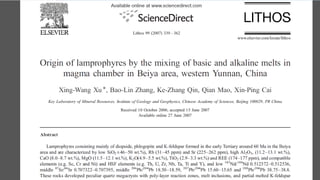 Lamprophyres-Indian occurrencesLamprophyres-Indian occurrences
 