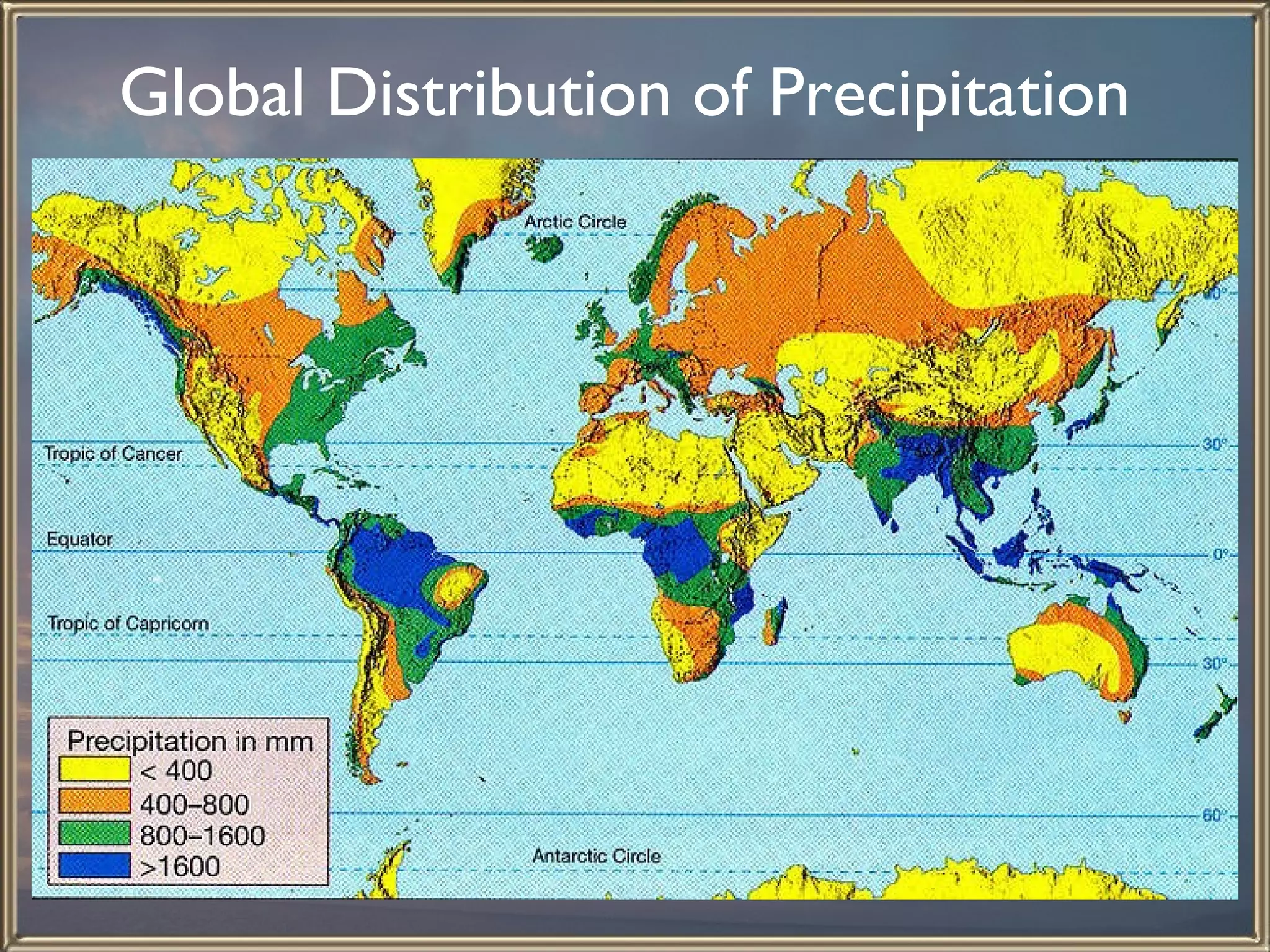 Global Distribution of Precipitation   