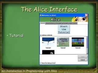 Ch 1 alice interface | PPT