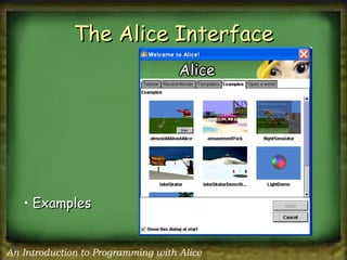 Ch 1 alice interface | PPT