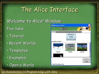 Alice interface | PPT