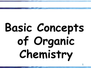 1
Basic Concepts
of Organic
Chemistry
 