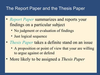 Writing The Research Paper A Handbook (7th ed) - Ch 1 basic information ...