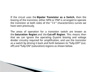 Ch 1 Bipolar Junction Transistor for student use | PPTX