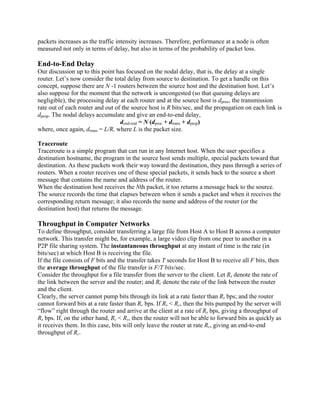 Ch1 delays, loss, and throughput l5 | PDF