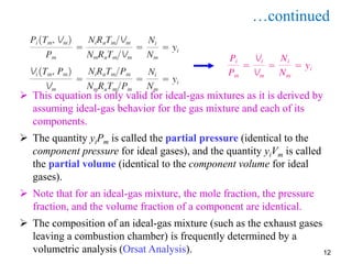 Comprehensive Study of Ideal and Real Gas Mixtures in Thermodynamics | PDF
