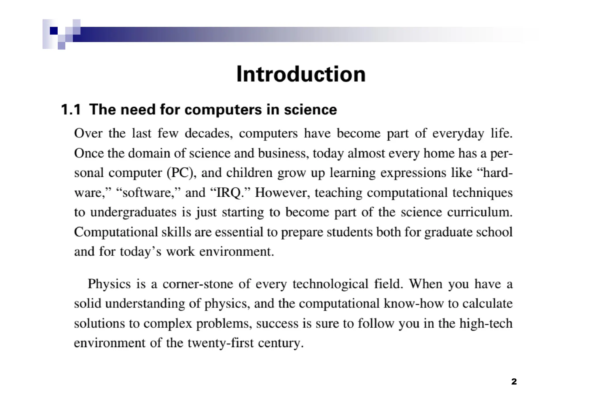 Ch1___Importance of Computers in Physics The Nature of Computer ...