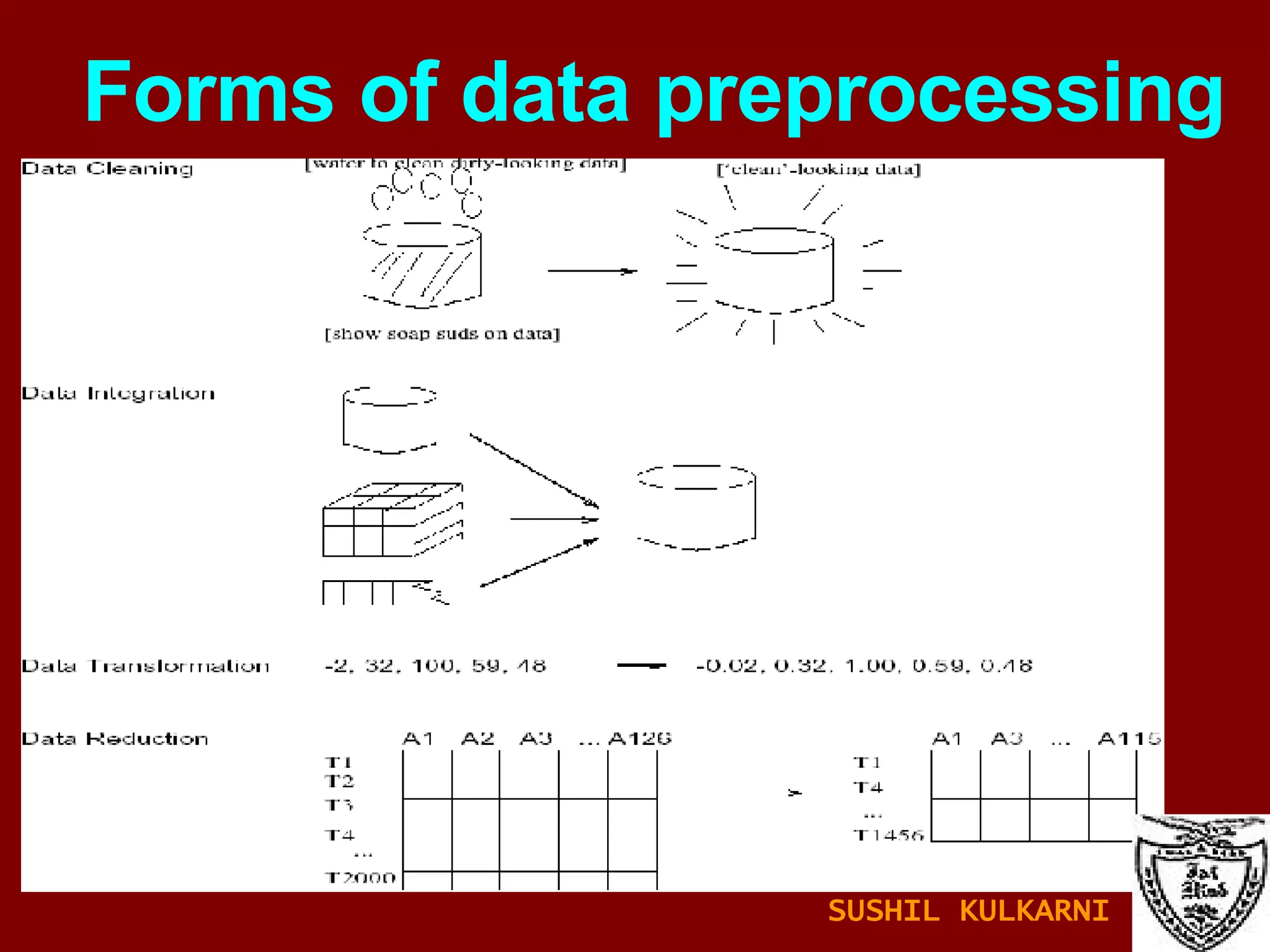 Forms of data preprocessing   SUSHIL KULKARNI 
