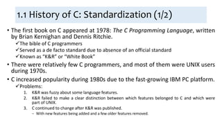 Ch1 Introducing C | PPT