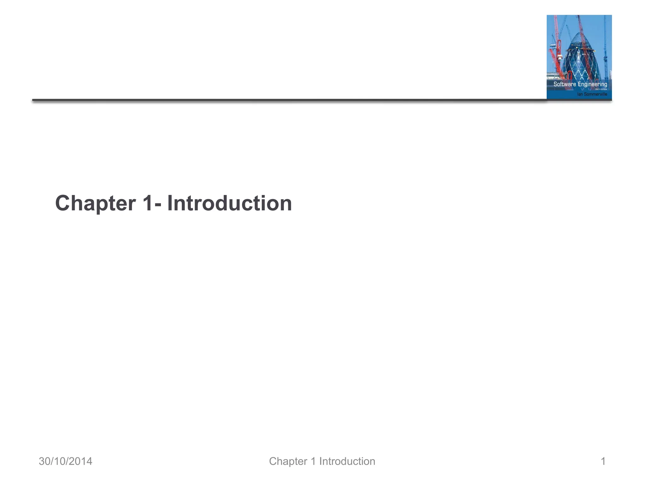 Chapter 1 Introduction 1
Chapter 1- Introduction
30/10/2014
 
