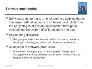 Ch1 Introduction to Software Engineeringpptx | PPTX