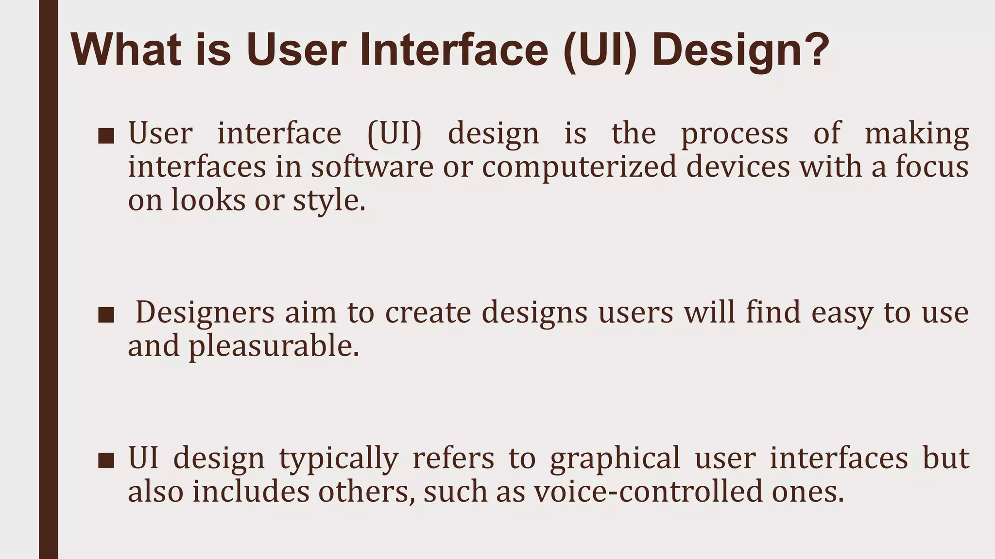 Ch 1 Introduction to User Interaction Design Mary Margarat | PPT