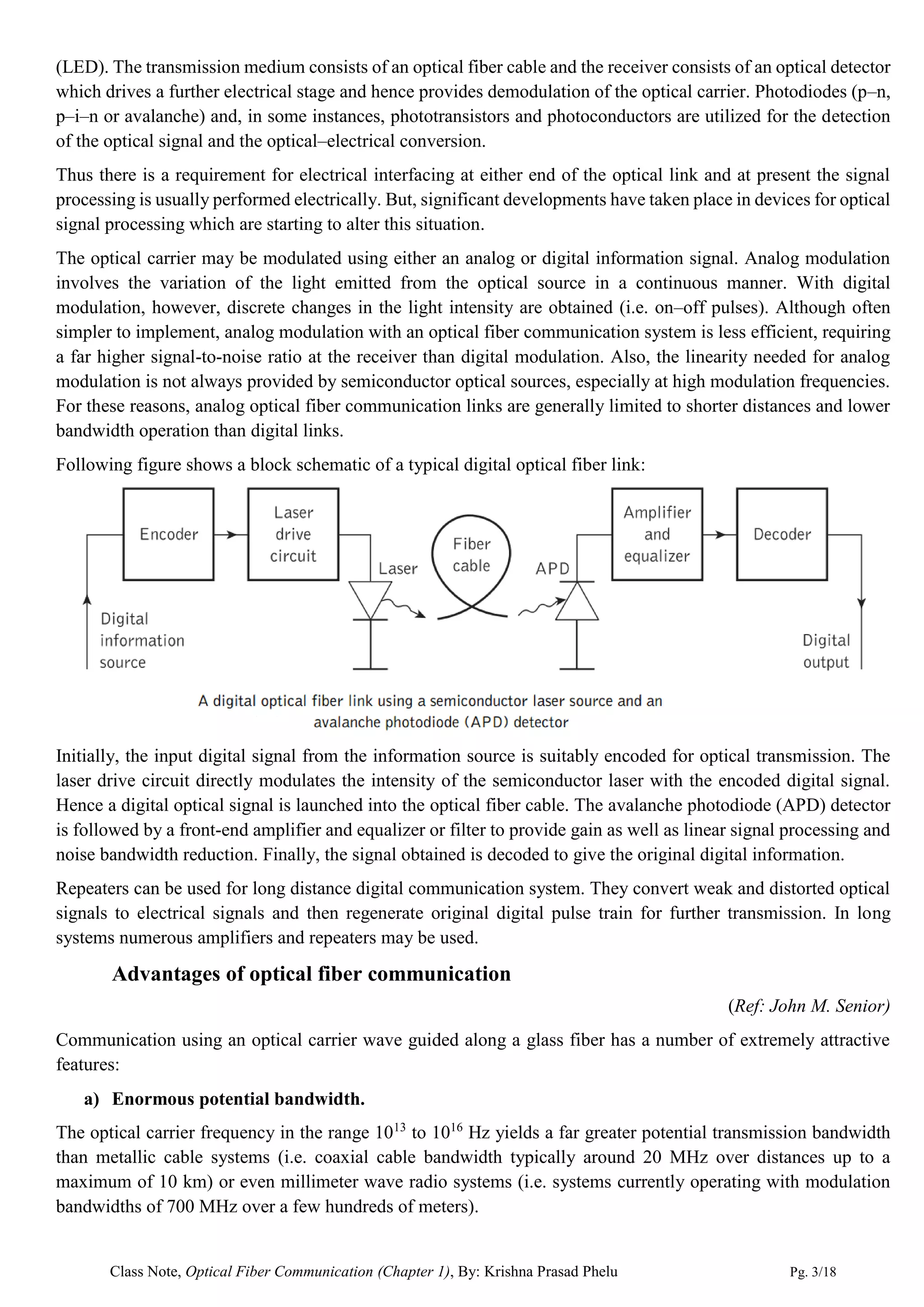 Ch 1 optical fiber introduction | PDF