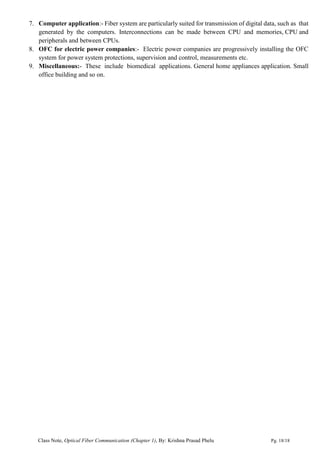 Ch 1 optical fiber introduction | PDF