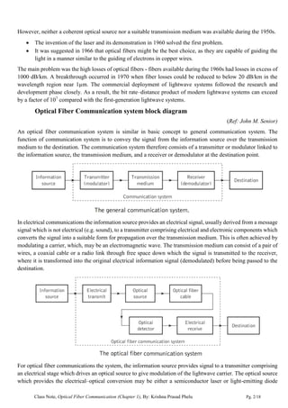 Ch 1 optical fiber introduction | PDF
