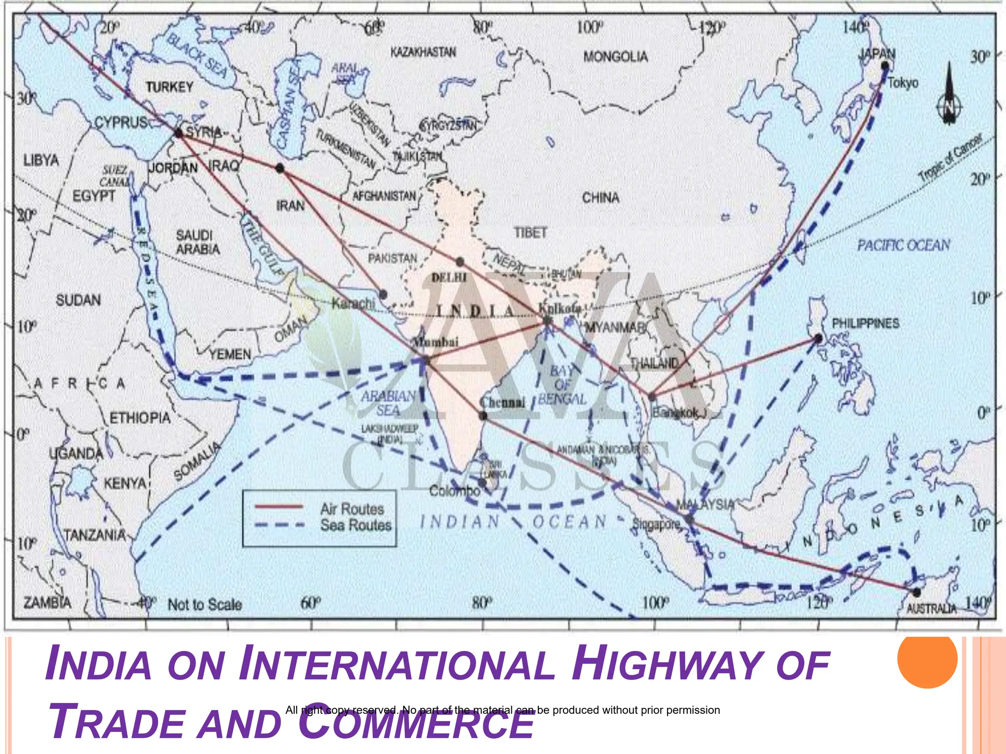 INDIA ON INTERNATIONAL HIGHWAY OF
TRADE AND COMMERCE
All right copy reserved. No part of the material can be produced without prior permission
 