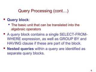 ch1 Query processing Presentations of academc curriculum revision .ppt